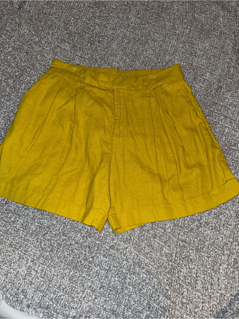 a new day Mustard High-Waist Pleated Shorts